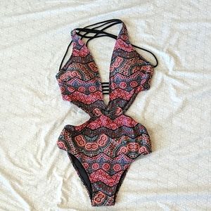 Monokini one-piece cutout swimsuit